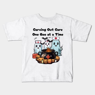 Carving Out Care One Boo at a Time Kids T-Shirt